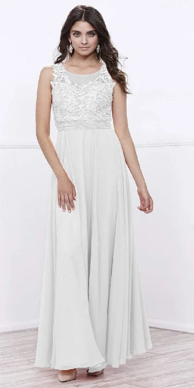 Customer Appreciation Sale Nox Anabel Sheer Appliques Chiffon Evening Dress