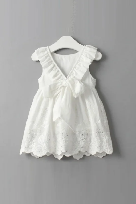 Discount Deals Summer Children Clothes Kids Casual White Baby Girl Backless Dresses