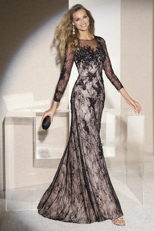 Season Finale Sale Alyce Paris - 29743 Beaded Lace Illusion Jewel Long Dress