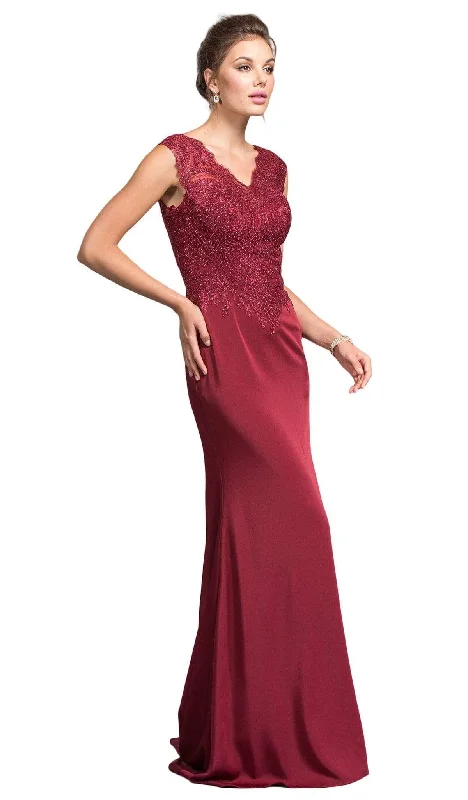 Price Cut Aspeed Design - Embroided V-neck Sheath Prom Dress