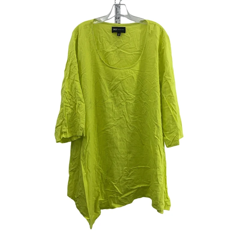 Unbeatable Prices Jones New York Women's Tunic Linen Shift Dress 2X Neon Yellow - Preowned Unbeatable Prices Jones New York Women's Tunic Linen Shift Dress 2X Neon Yellow - Preowned