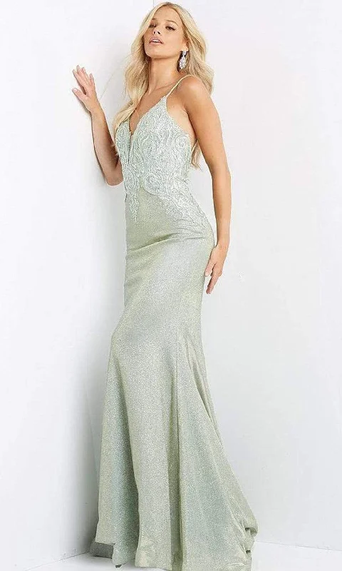 Bargain Blast JVN by Jovani - JVN08492 Glittered Open Back Sheath Dress