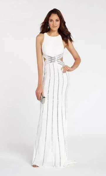 Sale Event Alyce Paris - 60537 Fitted Jewel Neck Sleeveless Sheath Evening Gown - 1 pc Black In Size 8 Available Sale Event Alyce Paris - 60537 Fitted Jewel Neck Sleeveless Sheath Evening Gown - 1 pc Black In Size 8 Available