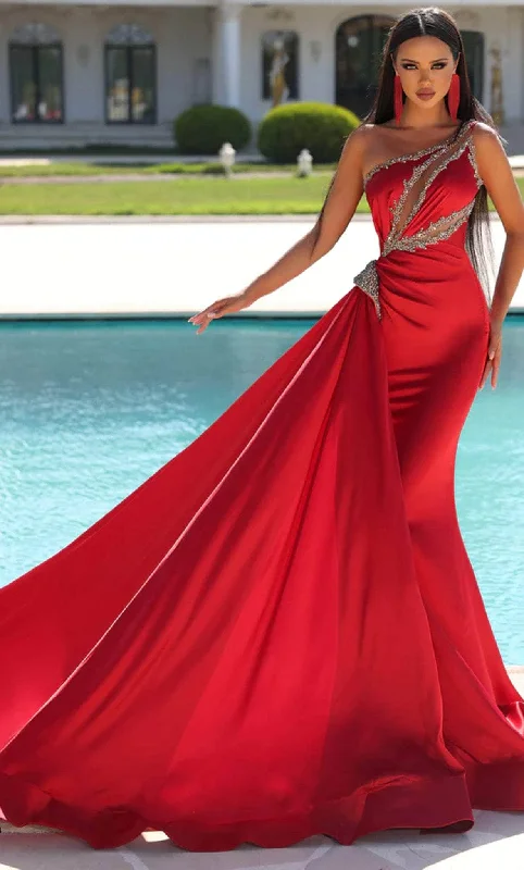 Crazy Deals Portia and Scarlett PS23460 - Embellished One Shoulder Evening Gown