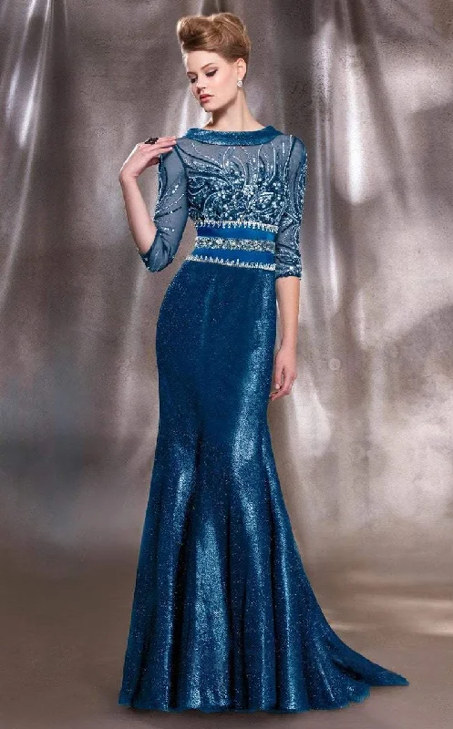 Super Sale MNM COUTURE Bejeweled Bateau Sheath Dress 8850
