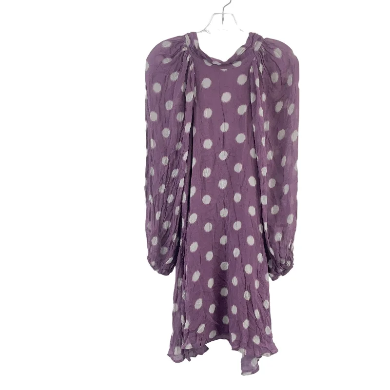 Lowest Prices NWT Maeve Anthropologie Purple Polkadot Tie-Back Sheath Dress Women’s Small