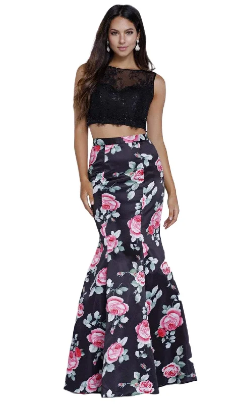 Exclusive Deal Nox Anabel - 8268 Sleeveless Lace Floral Mermaid Evening Dress
