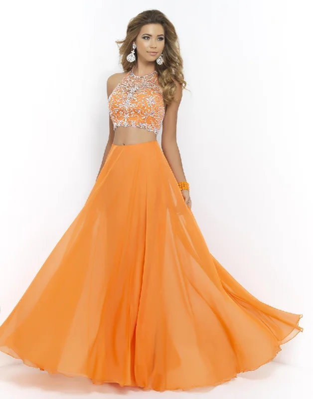 Special Savings Blush by Alexia Designs - 9935 Two Piece Halter Long Gown