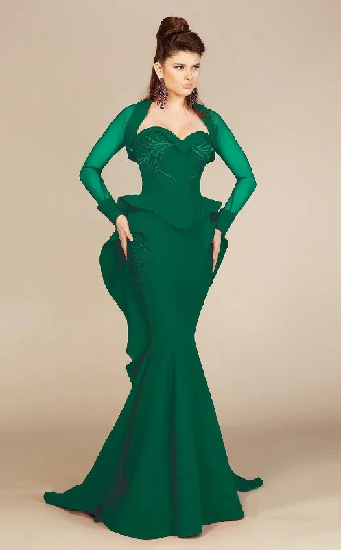 Great Deals MNM Couture - 2403 Ruffled Corset Mermaid Gown