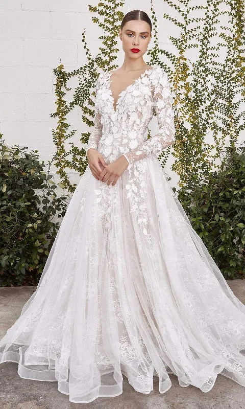 Hurry In Andrea and Leo - A1067W Floral Applique Lace Bridal Gown