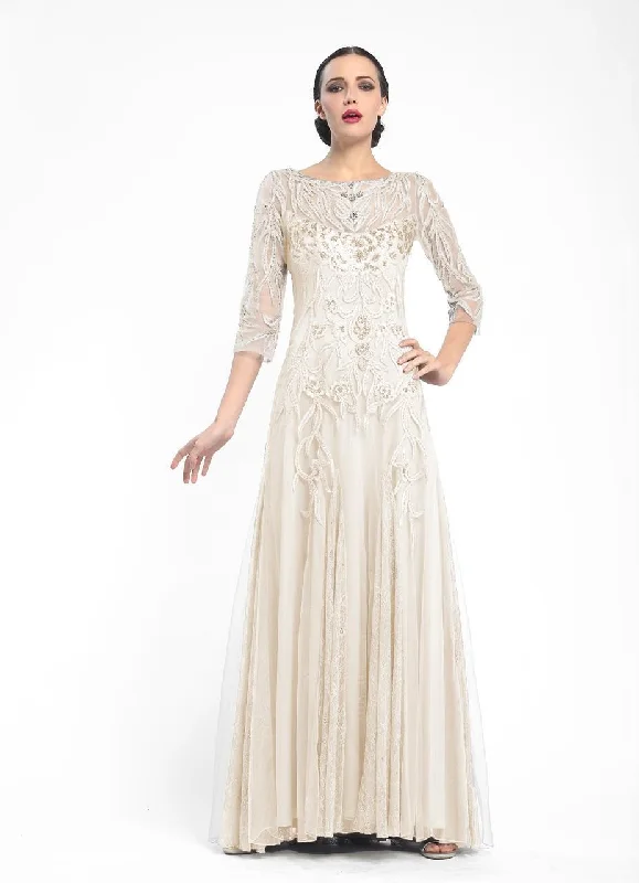 Blowout Sale Sue Wong Embroidered Illusion Bateau Gown W5300 - 1 pc Ivory in Size 12 Available Blowout Sale Sue Wong Embroidered Illusion Bateau Gown W5300 - 1 pc Ivory in Size 12 Available