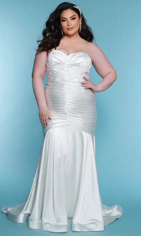 Anniversary Sale Sydney's Closet Bridal SC5319 - Ruched Detail Strapless Bridal Gown