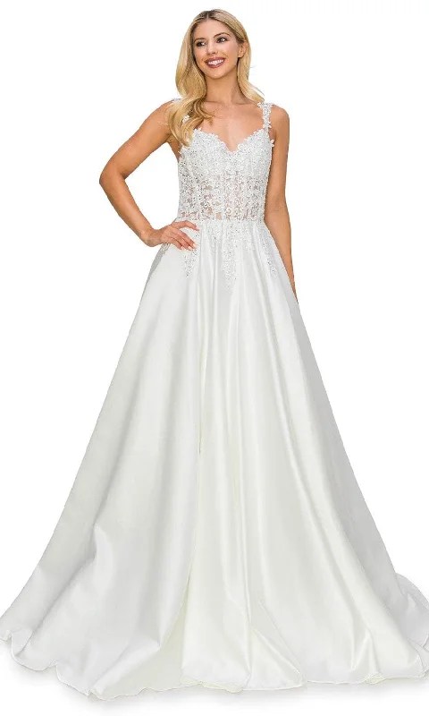 Best Bargains Cinderella Couture 8041J - Sleeveless Corset Embroidered Bridal Dress