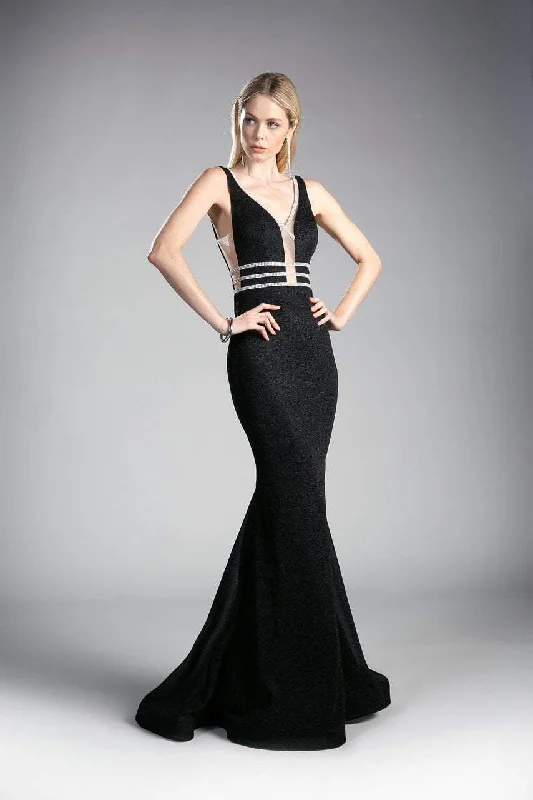 Unmissable Offer Cinderella Divine Illusion Plunge Bodice Glitter Mermaid Gown KC1875 - 1 pc Black In Size 10 Available Unmissable Offer Cinderella Divine Illusion Plunge Bodice Glitter Mermaid Gown KC1875 - 1 pc Black In Size 10 Available