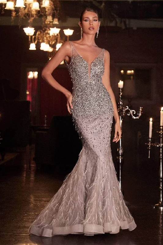 Value Deals Cinderella Divine - V-Back Embellished Prom Gown B718