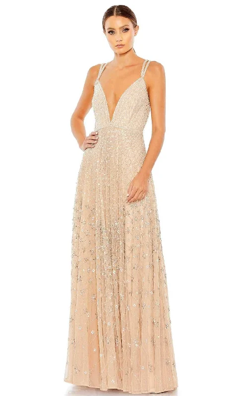 Take Advantage Mac Duggal 93701 - Plunging V-Neck A-Line Dress