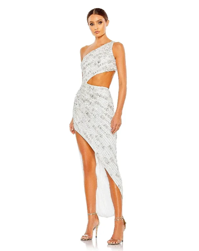 Discount Mania Mac Duggal 10880 - One-Shoulder Evening Gown