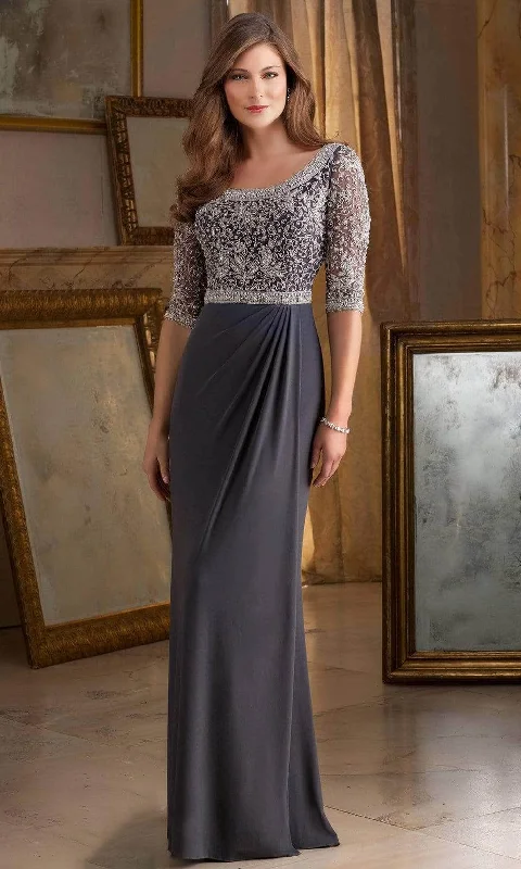 Deal Dash MGNY By Mori Lee - Quarter Sleeve Sheath Evening Dress 71401SC
