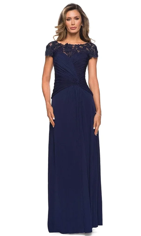 Limited Edition La Femme - Knot-Ornate Ruched Evening Dress 28029SC
