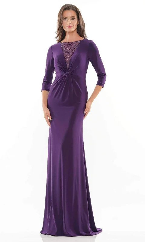 Overstock Sale Rina Di Montella - RD2730 Formal Beaded Knot Modest Dress