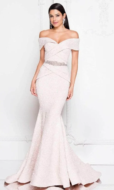 Quick Sale Terani Couture - Sweetheart Brocade Evening Gown 1812M6657