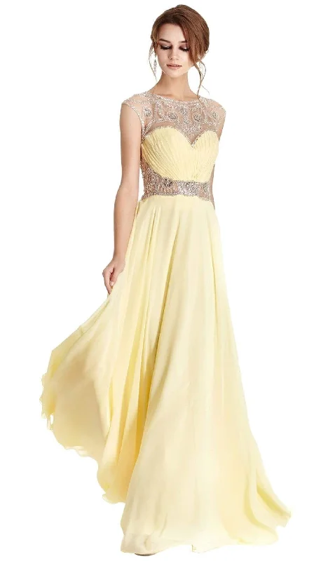 Special Offer Aspeed Design - Ornate Illusion Bateau A-line Prom Dress