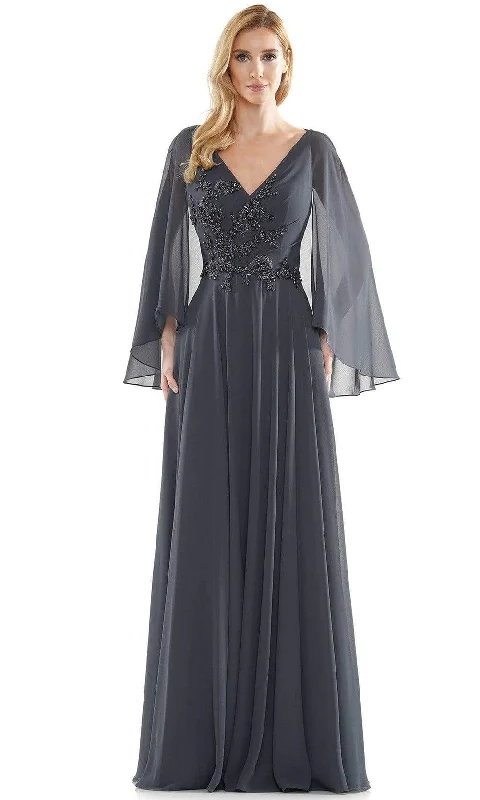 Customer Appreciation Sale Marsoni by Colors - MV1094 Capelet Sleeve Beaded Chiffon A-Line Gown Customer Appreciation Sale Marsoni by Colors - MV1094 Capelet Sleeve Beaded Chiffon A-Line Gown
