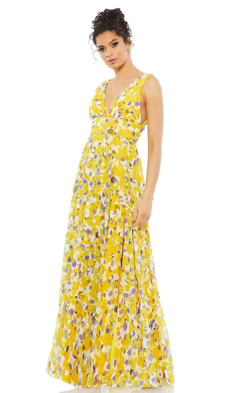 Act Fast Ieena Duggal - 70206I Floral Printed Empire Dress