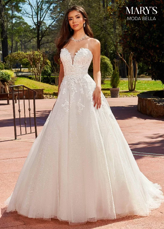 Sale Event Mary's Bridal MB2141 - Lace Appliqued Sweetheart Neck Wedding Gown