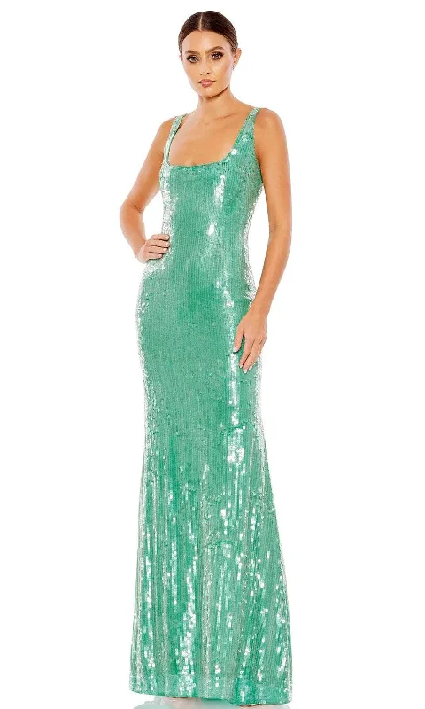 Savings Alert Mac Duggal 93725 - Sequined Square Neck Evening Gown
