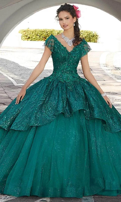 Clearance Items Mori Lee 60162 - V Neck Embellished Quinceanera Gown