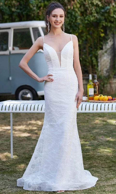 Lowest Price J'Adore Dresses J21017 - Sleeveless V-Neck Long Dress