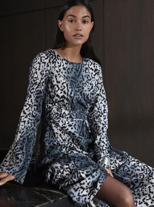 Stock Up and Save Alexa Snow Leopard Print Dress