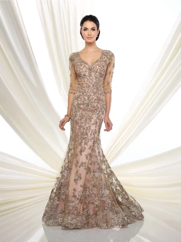 Bargain Bin Ivonne D for Mon Cheri - 216D52W Beaded Lace Mermaid Gown