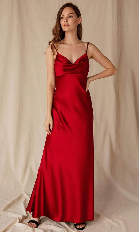 Huge Discounts Eureka Fashion 9711 - Spaghetti Strap Sheath Evening Dress