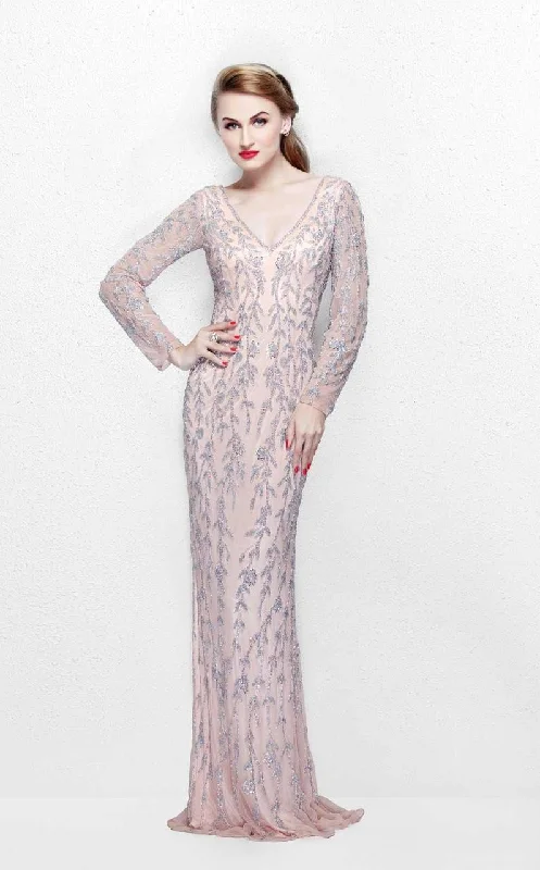 Price Break Primavera Couture - 1728 Foliage Ornamented Sheath Gown - 1 pc Blush in Size 6 Available Price Break Primavera Couture - 1728 Foliage Ornamented Sheath Gown - 1 pc Blush in Size 6 Available