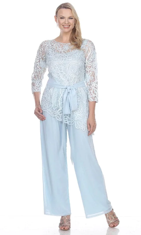 Seasonal Clearance Soulmates 1604 - Soutache Asymmetrical Tunic Pants Set