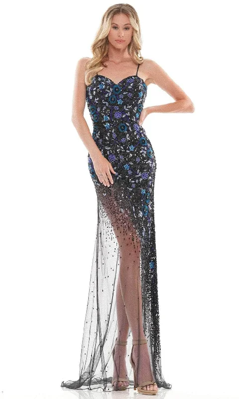 Big Savings Colors Dress K121 - Fully Sequined Sweetheart Long Gown