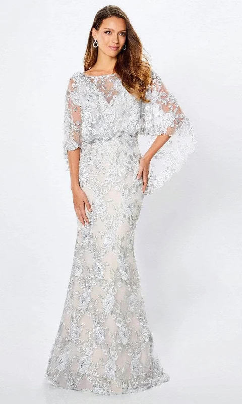 Last Chance Montage by Mon Cheri - Bateau Floral Lace Evening Dress 221962