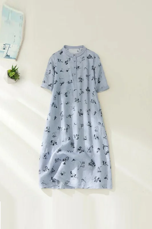 Last Chance Thin Light Soft Floral Loose Summer Dress Lady Dress Women Casual Midi Dress Last Chance Thin Light Soft Floral Loose Summer Dress Lady Dress Women Casual Midi Dress