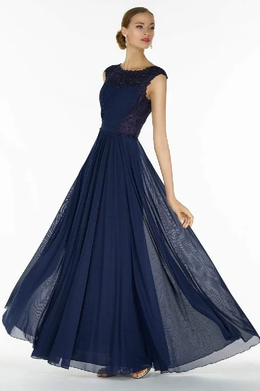 Closeout Alyce Paris 27106 Lace Bateau A-line Dress