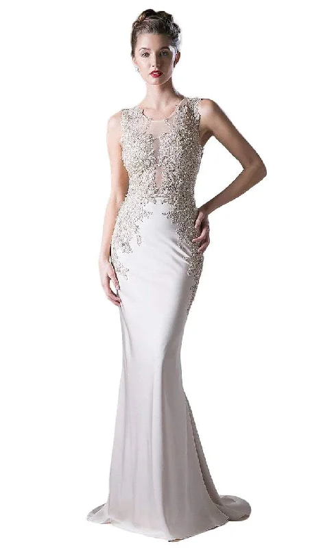 Big Discounts Cinderella Divine Beaded Floral Lace Applique Illusion Dress 8912 - 1 pc Champagne In Size 6 Available Big Discounts Cinderella Divine Beaded Floral Lace Applique Illusion Dress 8912 - 1 pc Champagne In Size 6 Available