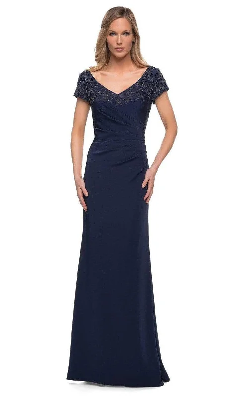 Don't Miss La Femme - V-Neck Fitted Evening Dress 28321SC