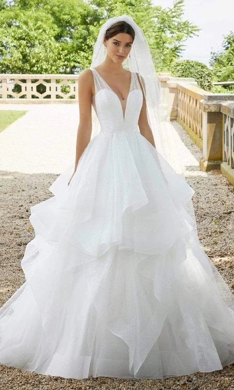 Price Drop Alert Mori Lee Bridal - 5818 Stella Tulle Tiered Ruffle Wedding Ballgown