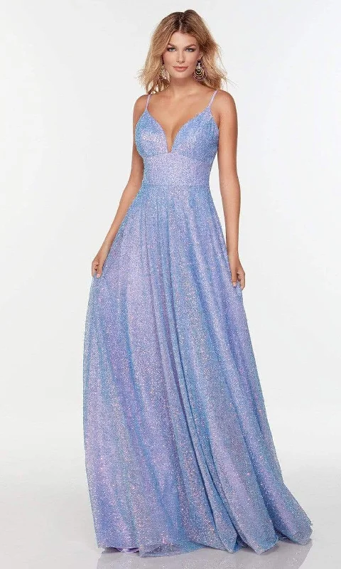 Now or Never Alyce Paris - 61091 Glittery High Waisted Flowy Dress