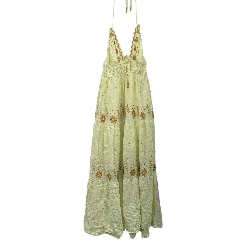 Steals and Deals Free People Women's Yellow Sunflower Embroidery Long Sun Dress Size M Preowned Steals and Deals Free People Women's Yellow Sunflower Embroidery Long Sun Dress Size M Preowned