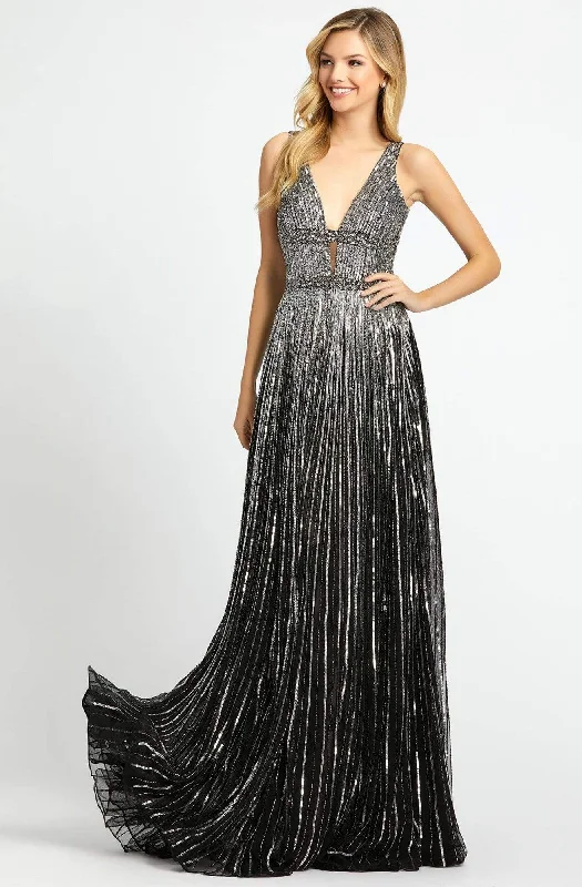 Instant Discount Mac Duggal - Glimmering Sequin Embellished A-Line Prom Gown 4906M - 1 pc Black / Silver in Size 10 Available Instant Discount Mac Duggal - Glimmering Sequin Embellished A-Line Prom Gown 4906M - 1 pc Black / Silver in Size 10 Available