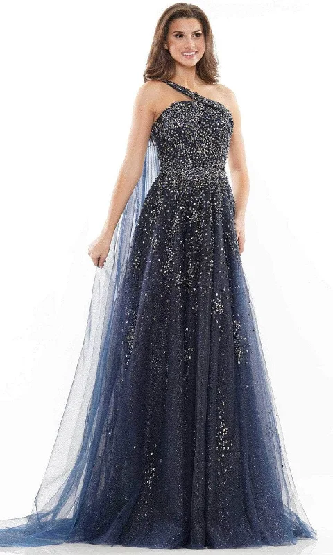 Deal of the Week Colors Dress 2731 - Bejeweled Asymmetrical Long Gown