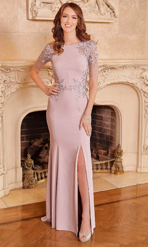 Deep Discounts Mori Lee 72529 - Crepe Embroidered Lace Trumpet Dress