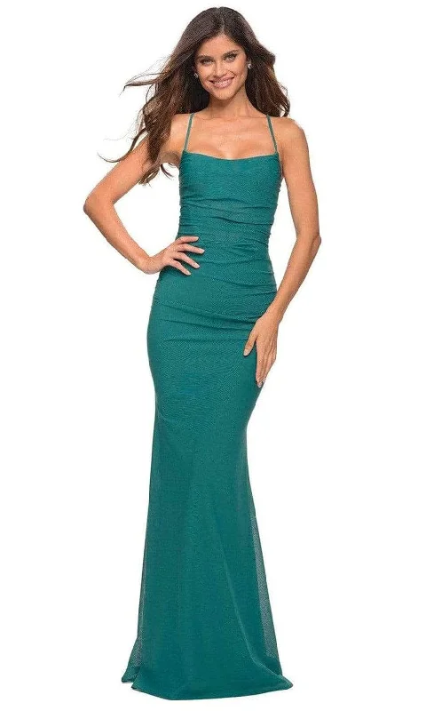 Friends and Family Sale La Femme - Square Neck Sheath Evening Dress 30493SC